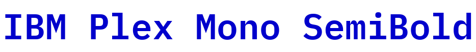 IBM Plex Mono SemiBold フォント